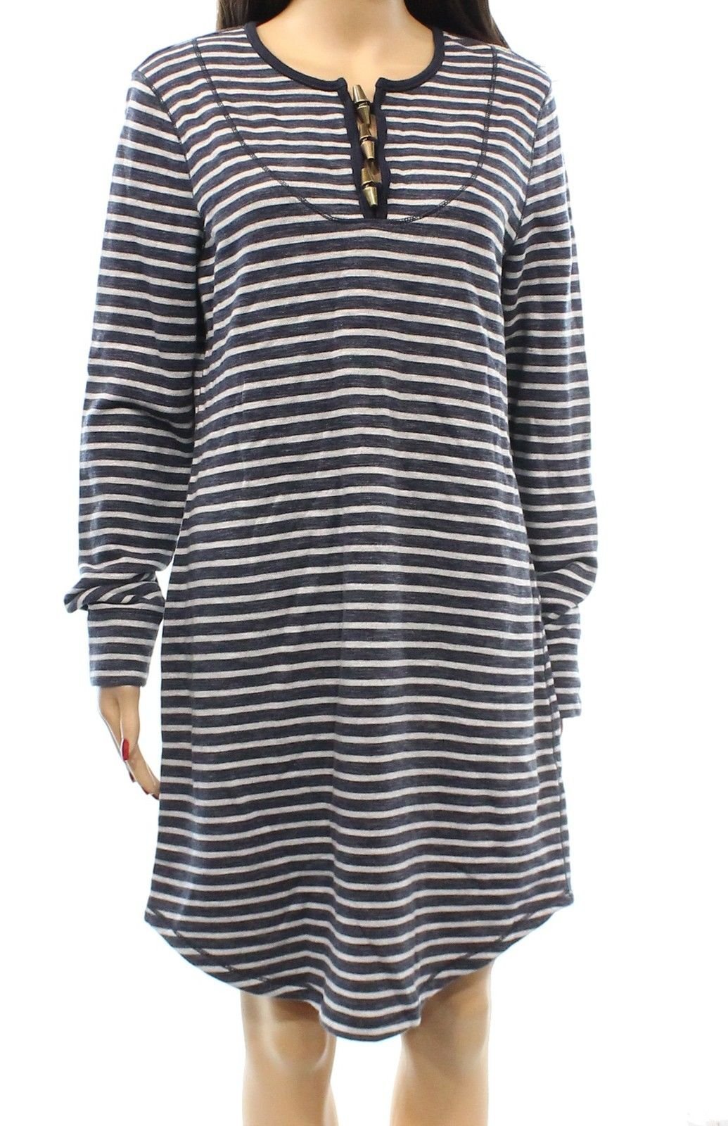 Lauren Jean Co. Women's Long Sleeve Striped Shirt Dress