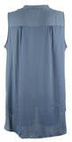 Vince Camuto Women's Plus Rumple Satin Henley Tunic Top DB 3X