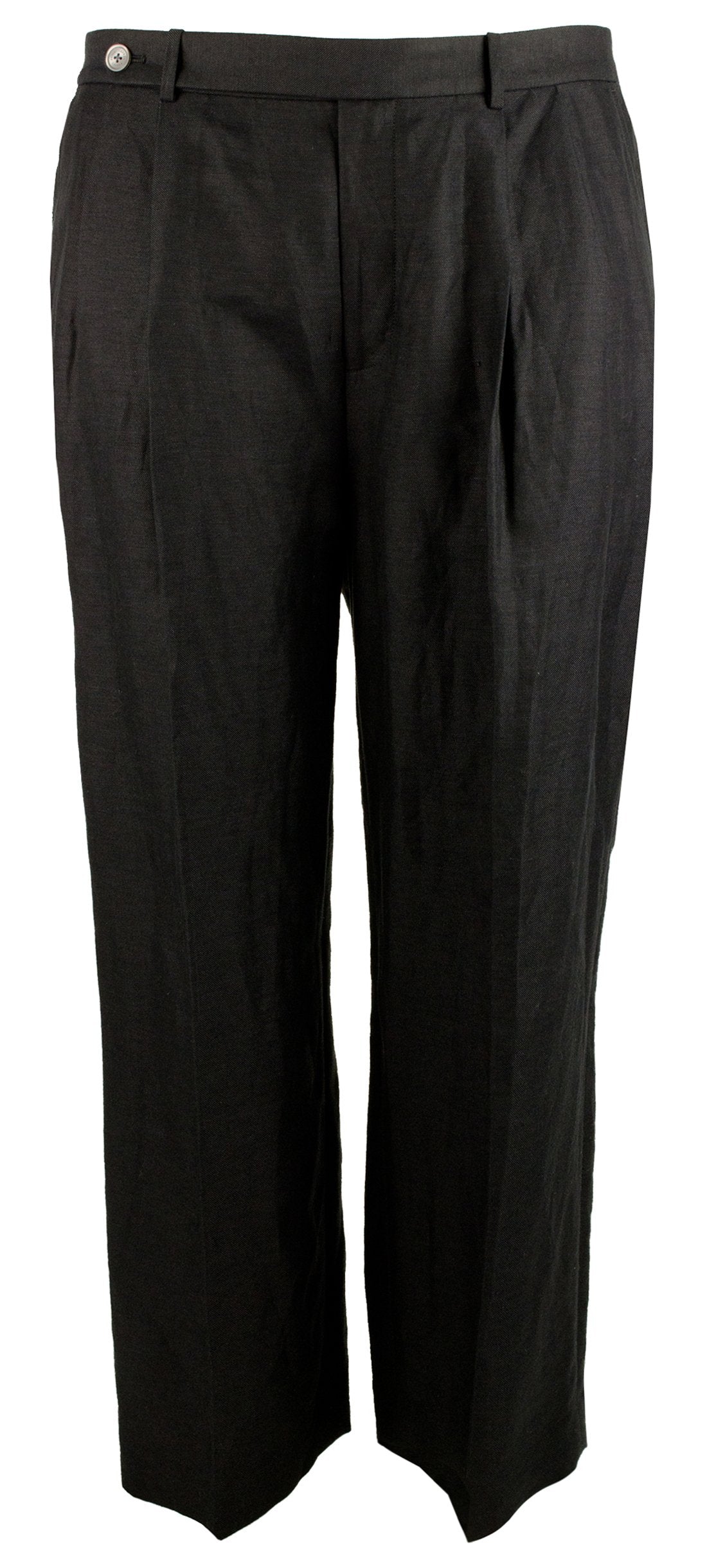 Lauren Ralph Lauren Women's Plus Size Button Closure Cropped Pants Black 20