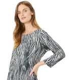 Tommy Bahama Vestido Darcy Zesty Zebra para mujer, gris tormenta, talla pequeña