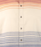 Men's Canyon Beach Bonfire Stripe Button Down Flannel Shirt Large
