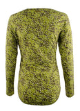 Michael Kors Women's Long Sleeve Shirred Crackle Print Top