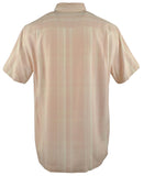 Tommy Bahama Plaidopuerto Silk Camp Short Sleeve Shirt (Small, White Peach)
