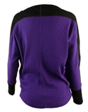 Ralph Lauen Women's Waffle Knit Colorblocked Top PB XS