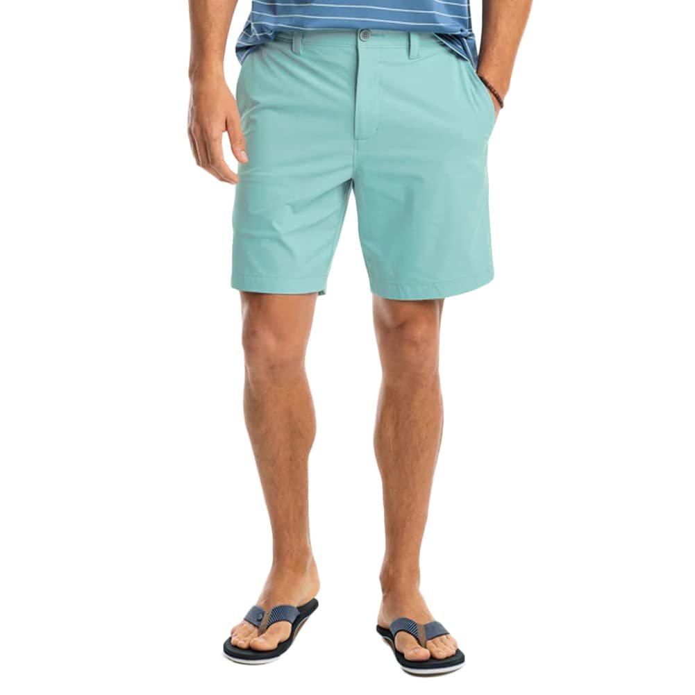 Southern Tide Erkek Brrr-Die Gulf 8" Düz Ön Kısa Aqua Breeze 42