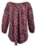 Lauren Ralph Lauren Women's Petite Floral Print Off-The-Shoulder Blouse