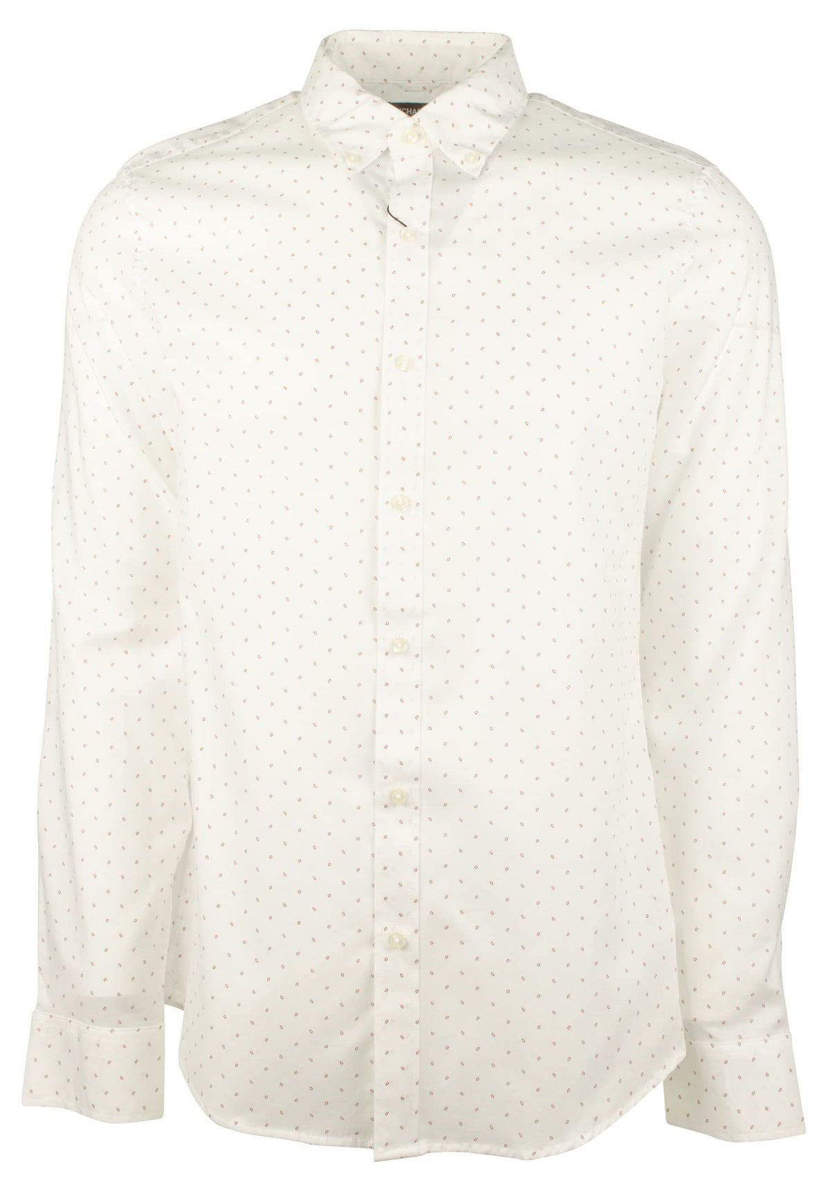 Men's Slim Fit Mini Dots Long Sleeves Shirt-HO-Large