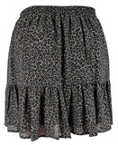 Michael Kors Women's Leopard Print Georgette Ruffled Mini Skirt MGry X-Small
