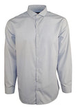 Kenneth Cole New York Men's Slim Fit Checked Long Sleeve Dress Shirt DB 17.5 34