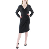 Lauren Ralph Lauren Women's Stretch Jersey Long Sleeve Surplice Dress 4