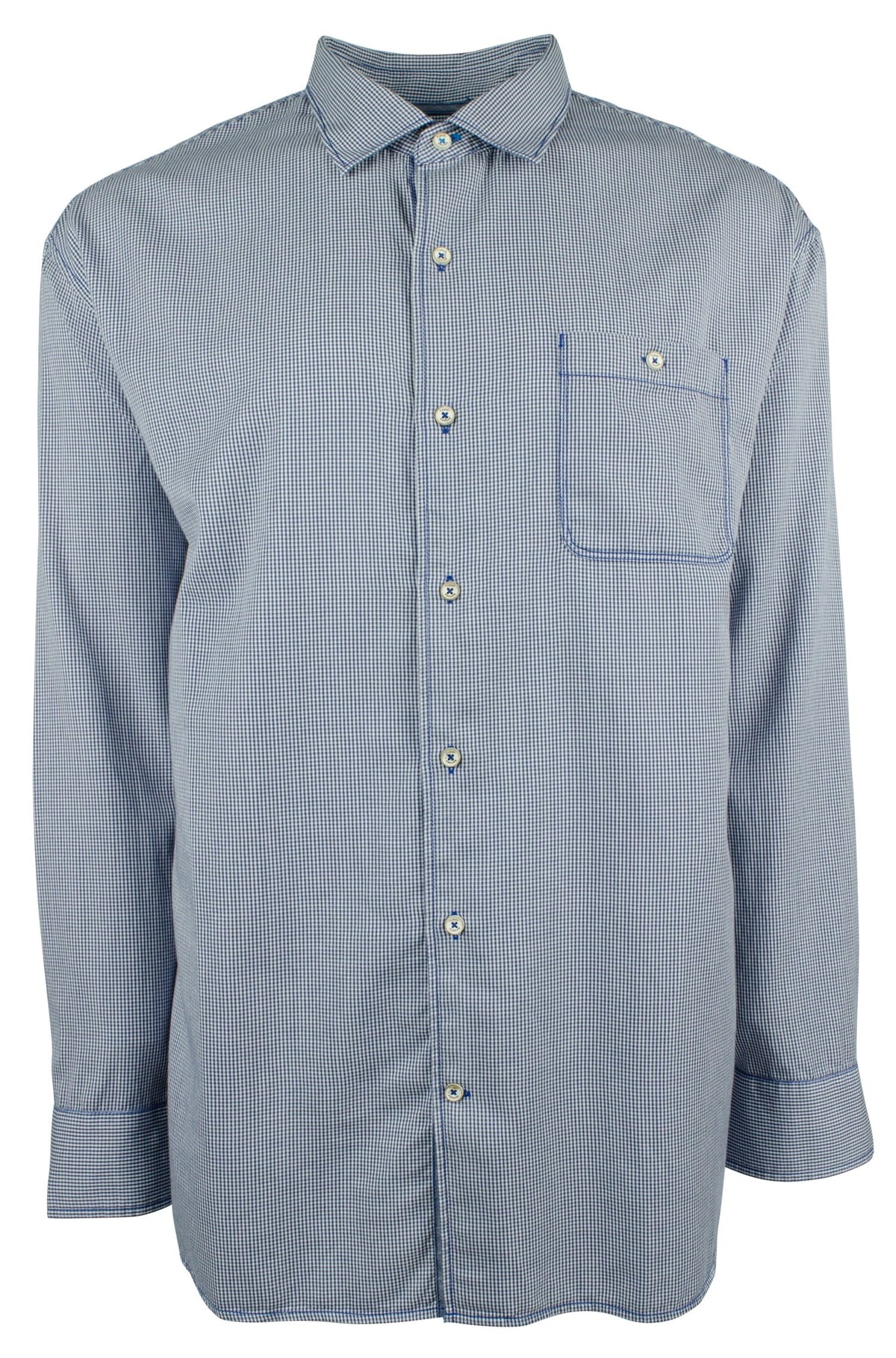 Men's Big & Tall Twilly Check Long Sleeve Button Down-OD-3LT