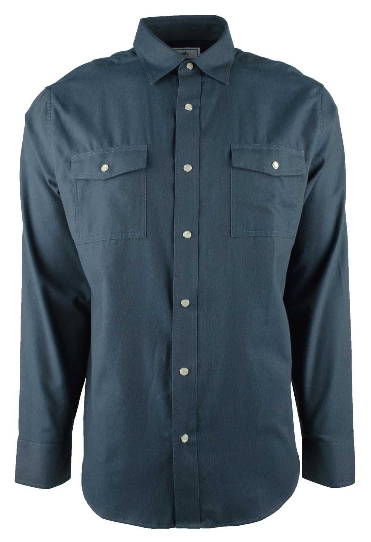 Camisa de trabajo clásica con botones para hombre, talla DDnm, talla grande, denim oscuro