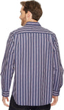 Camisas de manga larga a rayas Ikat Rabat para hombre de Tommy Bahama, color océano profundo, talla mediana