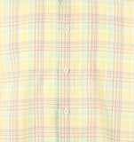 Bugatchi Men's Plaid Classic Fit Long Sleeve Shirt Medium Lemon