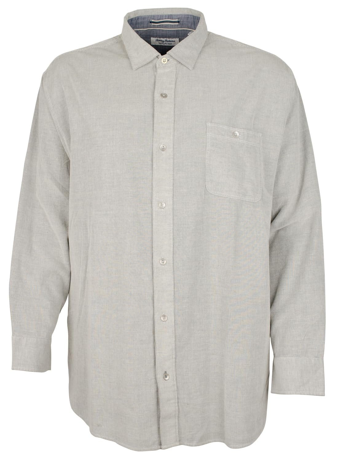 Men's Big & Tall Coastline Cord Button Down Shirt in Zinc Gray 2XLT
