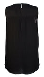 Michael Kors Women's Grommet Yoke Pleated Sleeveless Shirt B S