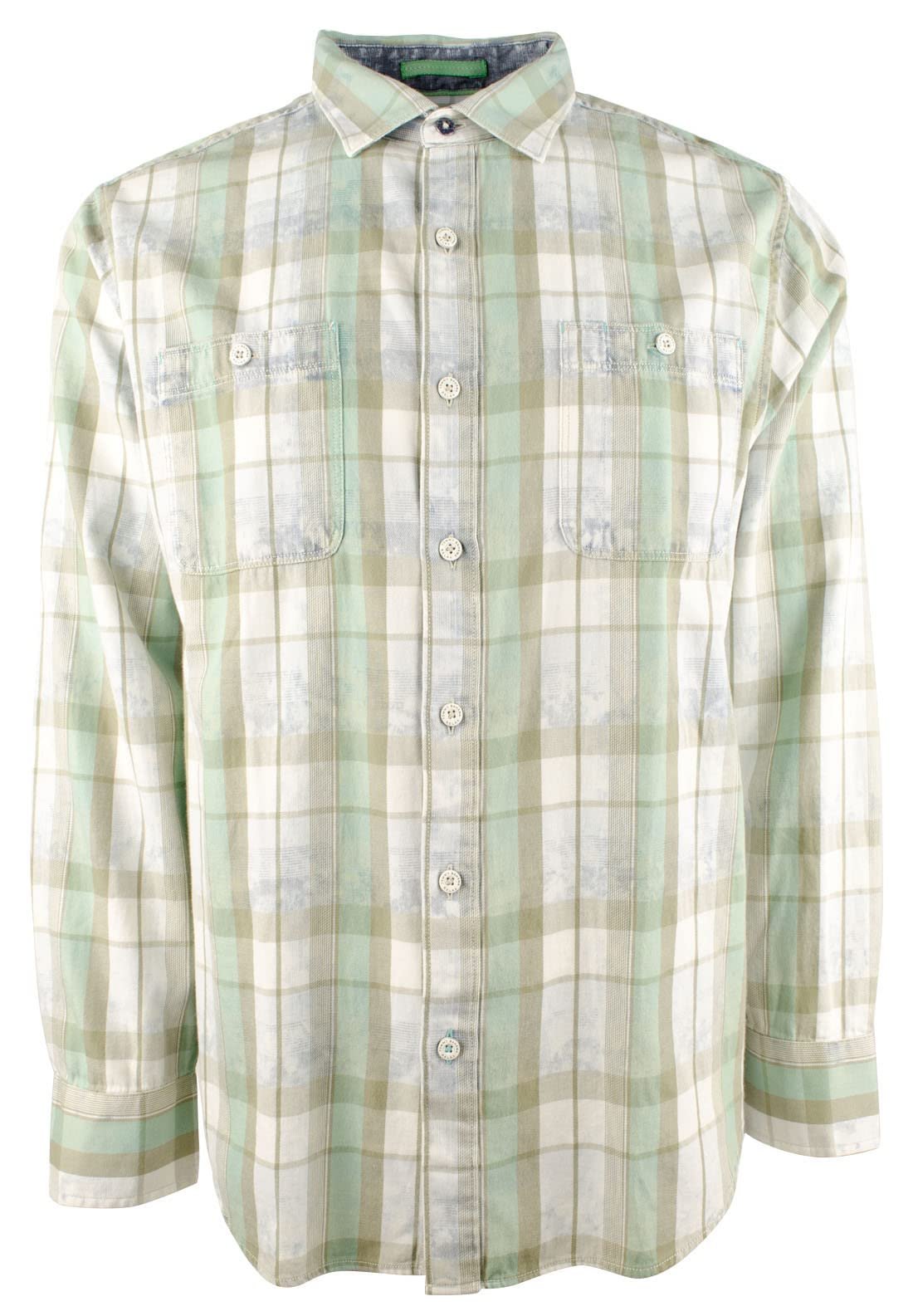 Tommy Bahama Men's Walk About Plaid Long Sleeve Shirt-AB-Medium