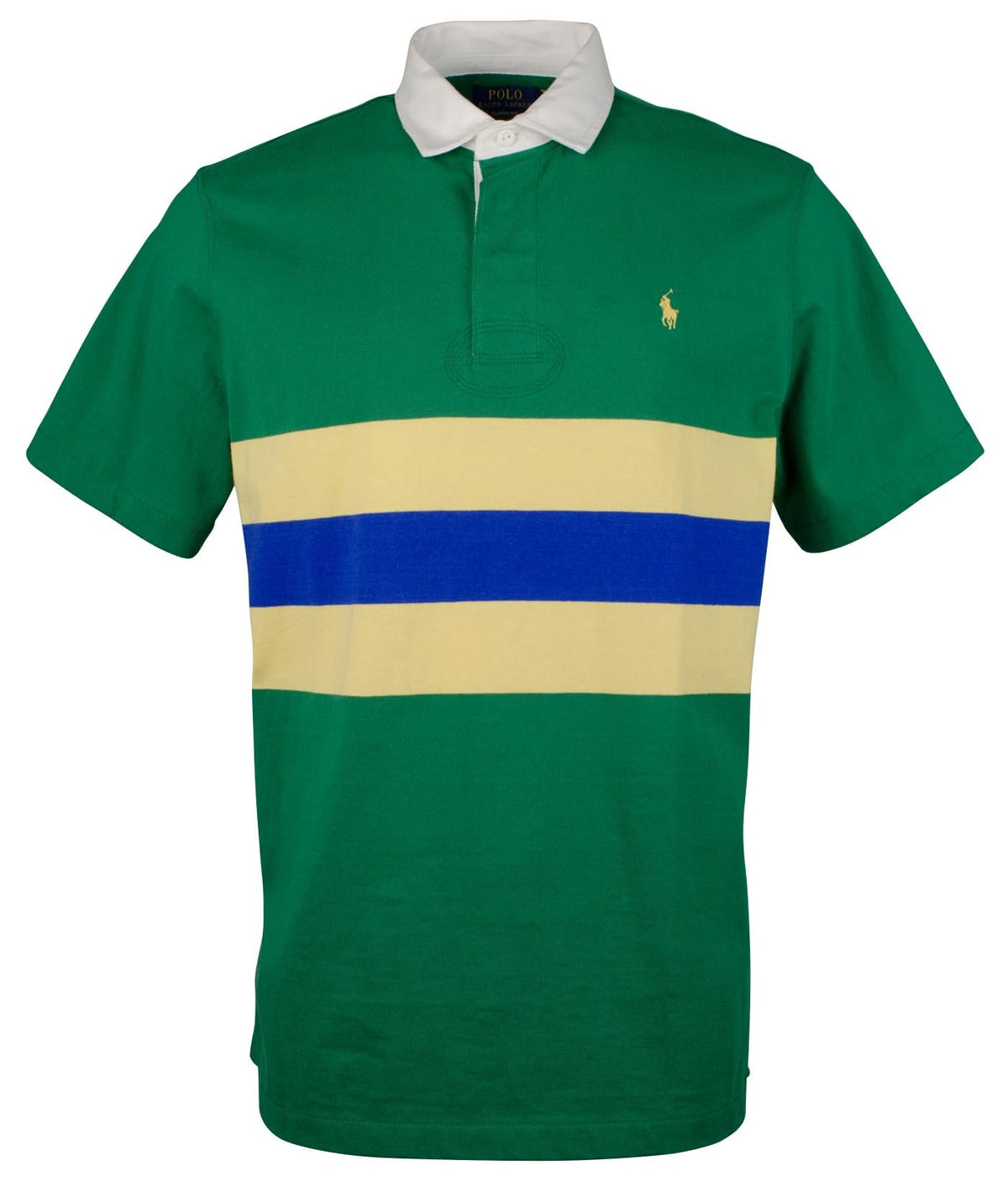 Men's Club Classic Fit Mesh Short Sleeve Polo Shirt GMlt Large Green Multi