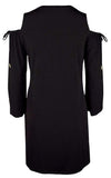 Michael Kors Women's Plus Size Pleated Cold Shoulder Dress B 0X