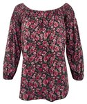 Lauren Ralph Lauren Women's Petite Floral Print Off-The-Shoulder Blouse