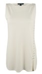 Lauren Ralph Lauren Women's Lace Up Ponte Sleeveless Tank Top Shirt