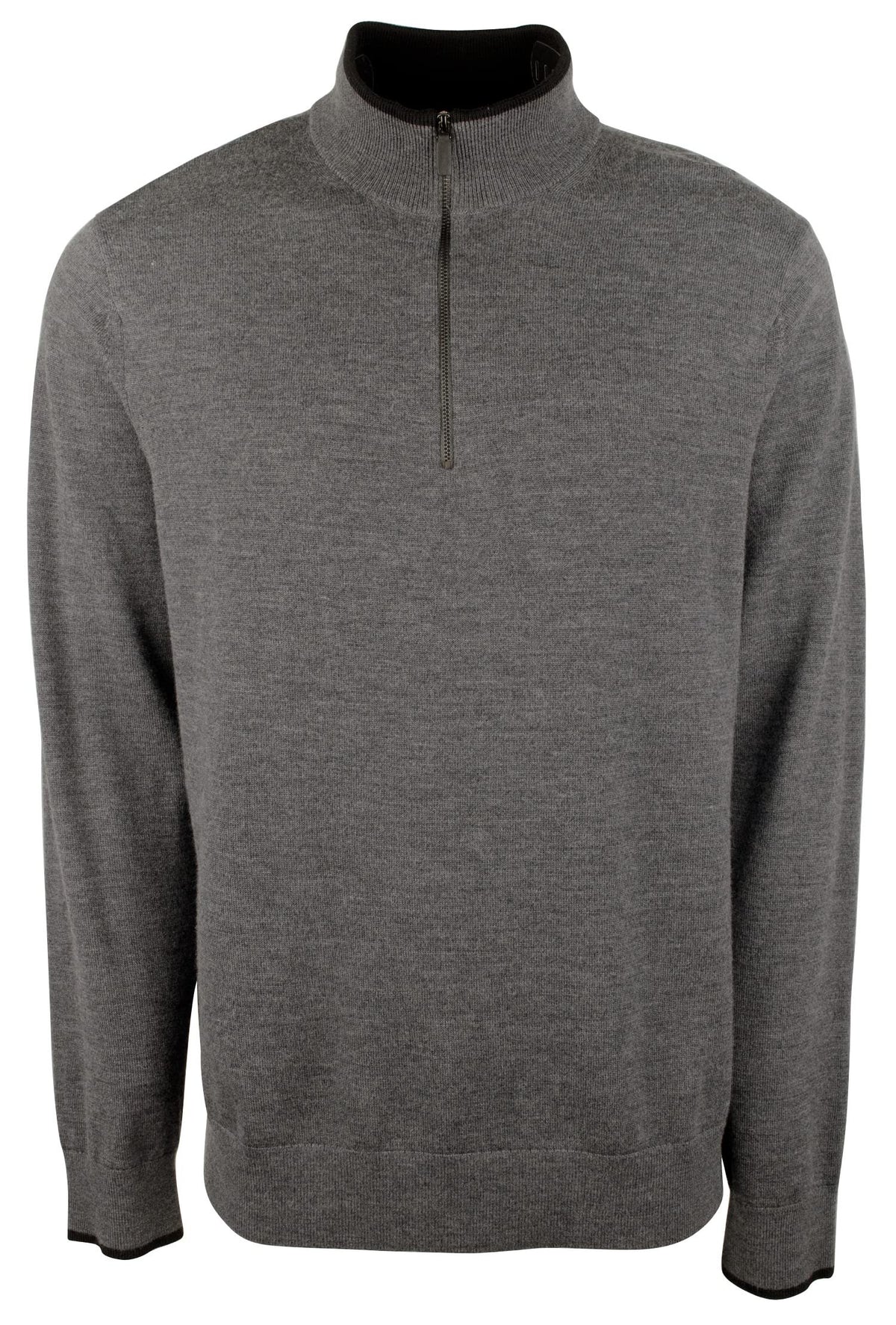 Men's Quarter Zip Merino Sweater-AM-X-Large
