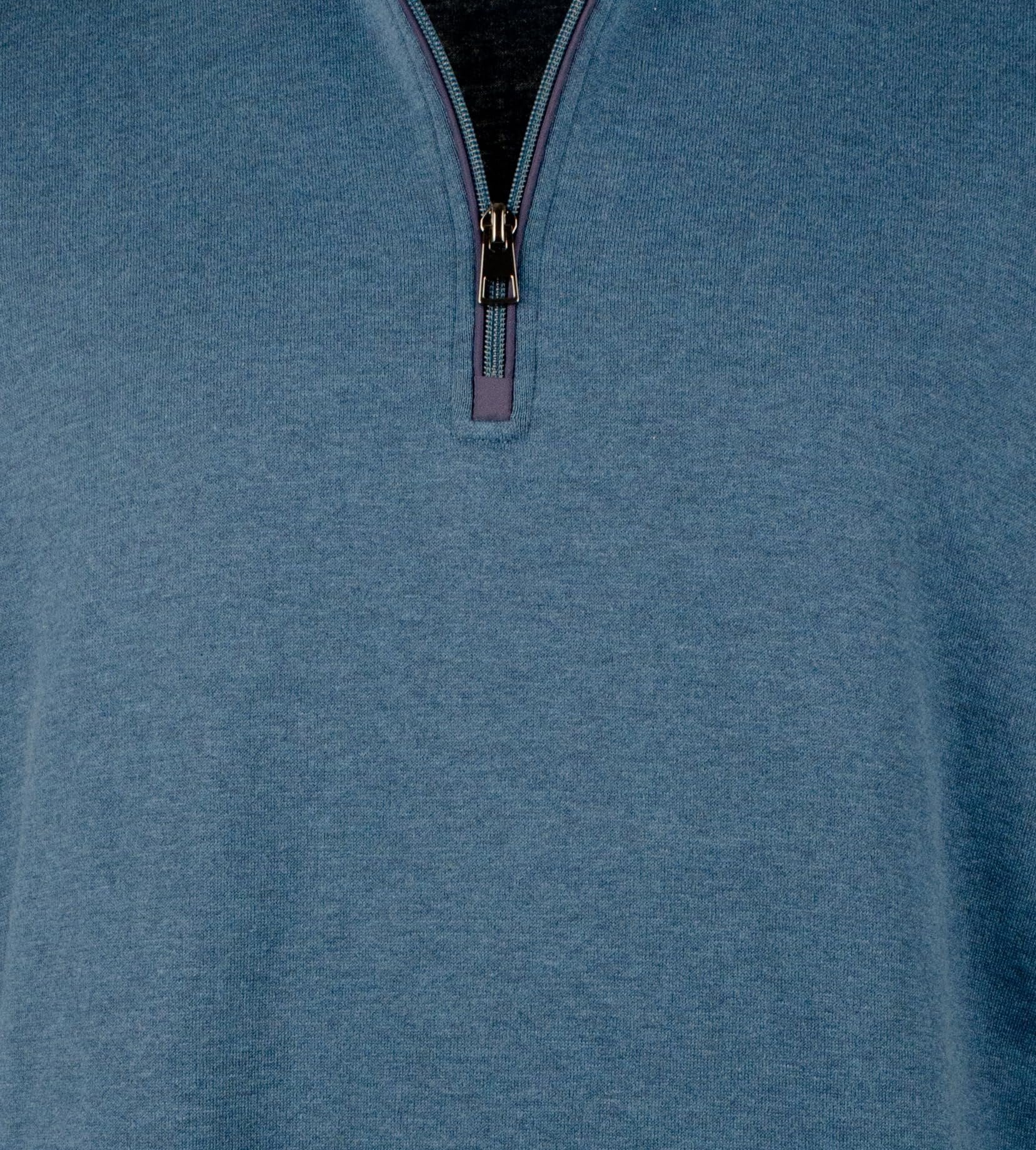 Bugatchi Men's Long Sleeve Quarter Zip Pullover Shirt OBl Small