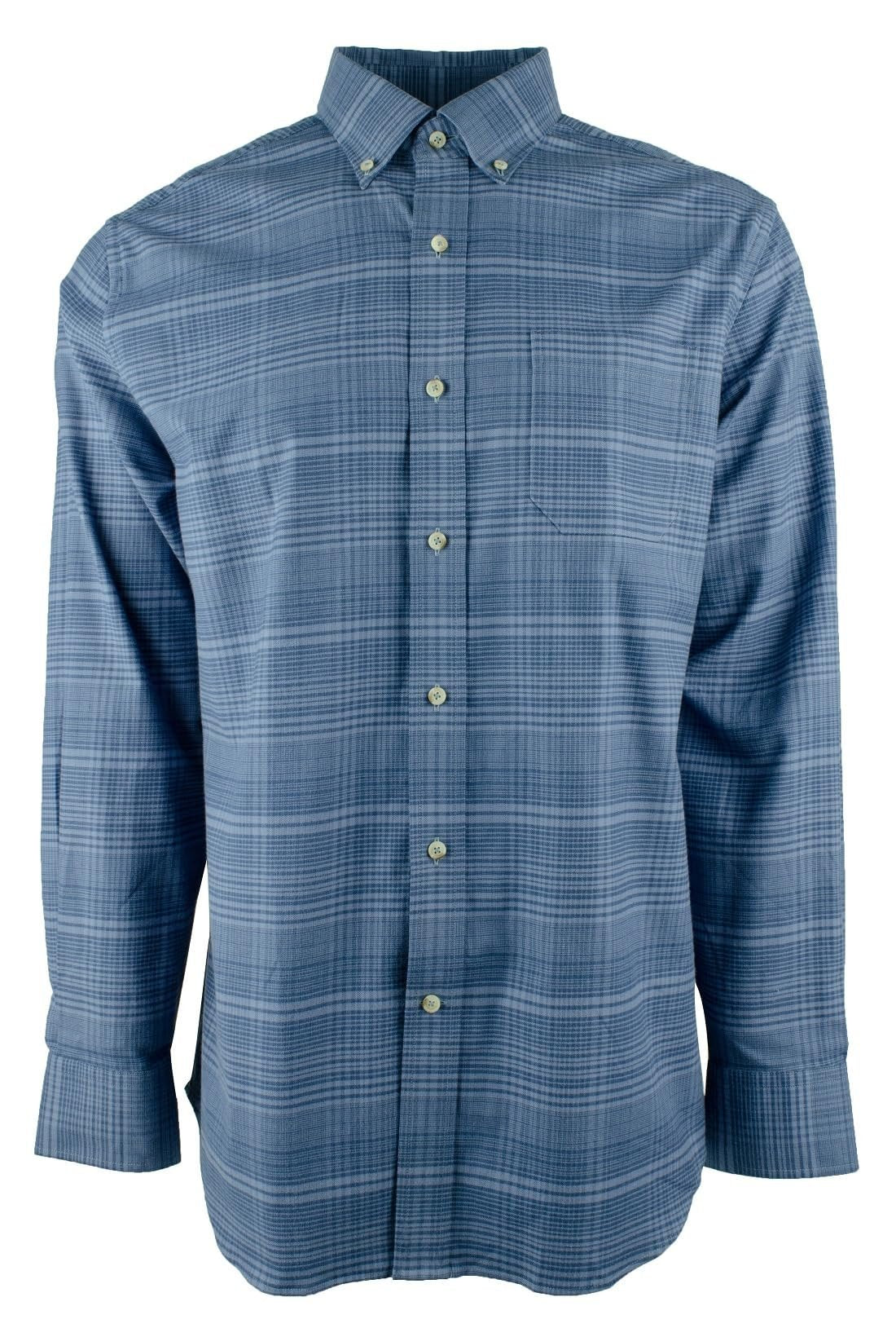 Southern Tide Men's Blunn Check Plaid Long Sleeve Shirt Lt Indigo Small