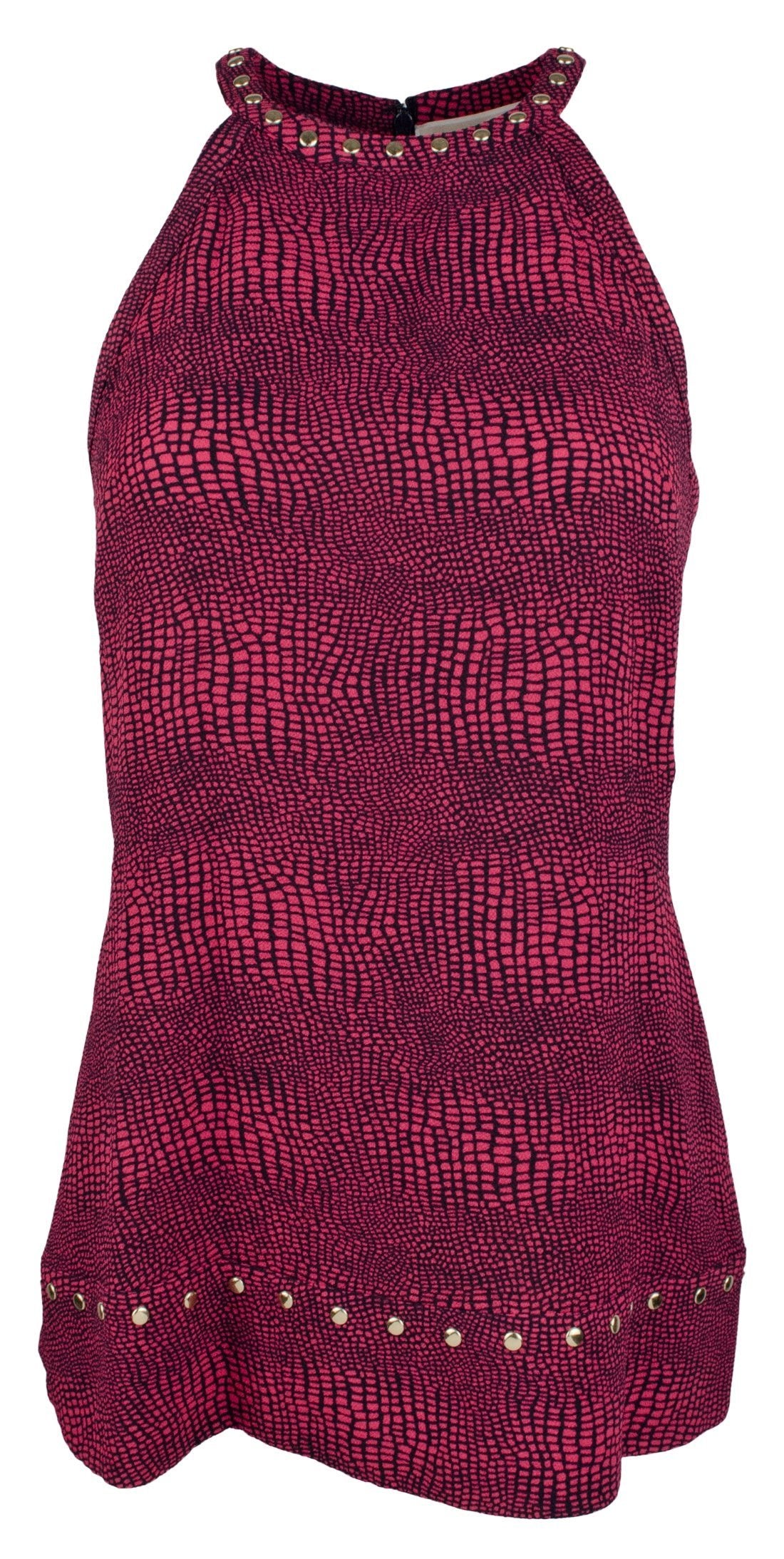 Michael Kors Women's Printed Studded Halter Top-ET-S