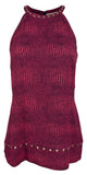 Michael Kors Women's Printed Studded Halter Top-ET-S
