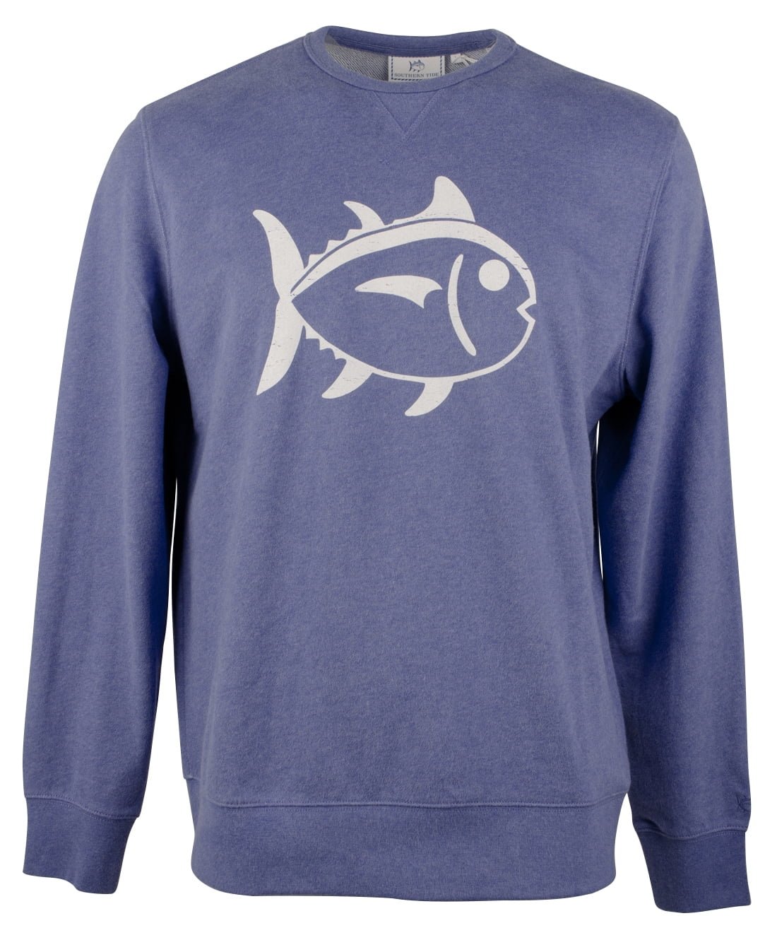 Southern Tide Men's Gameday Upper Deck Pullover Sweatshirt Hthr University Blue Medium