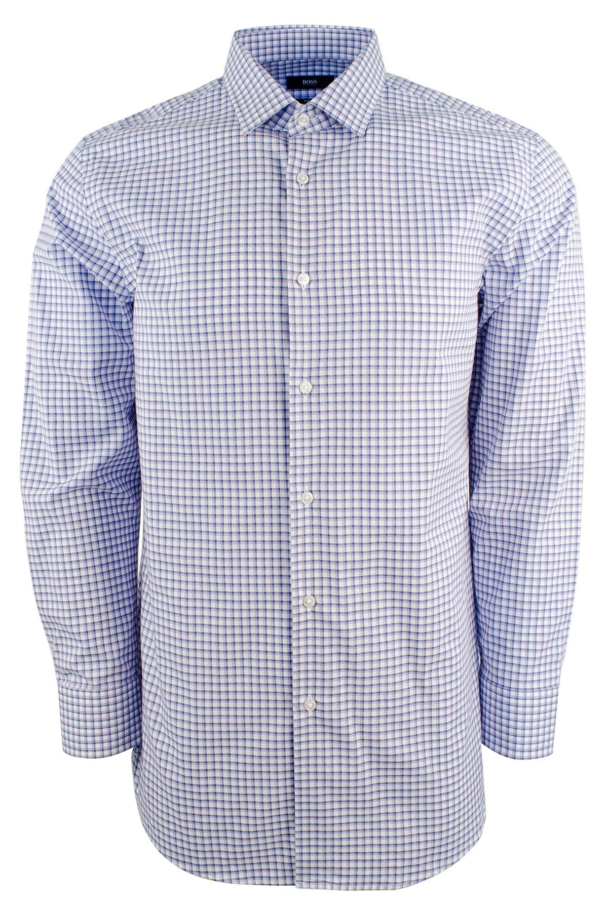 Men's Sharp-Fit Cotton Button Down Shirt-P-17-32/33 Purple