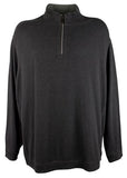 Tommy Bahama Men's Big & Tall Flipshore Half Zip Sweatshirt (Ebony, 4XB)