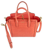 Lauren Ralph Lauren Women's Embossed Tyler Leather Medium Tote Orng OS