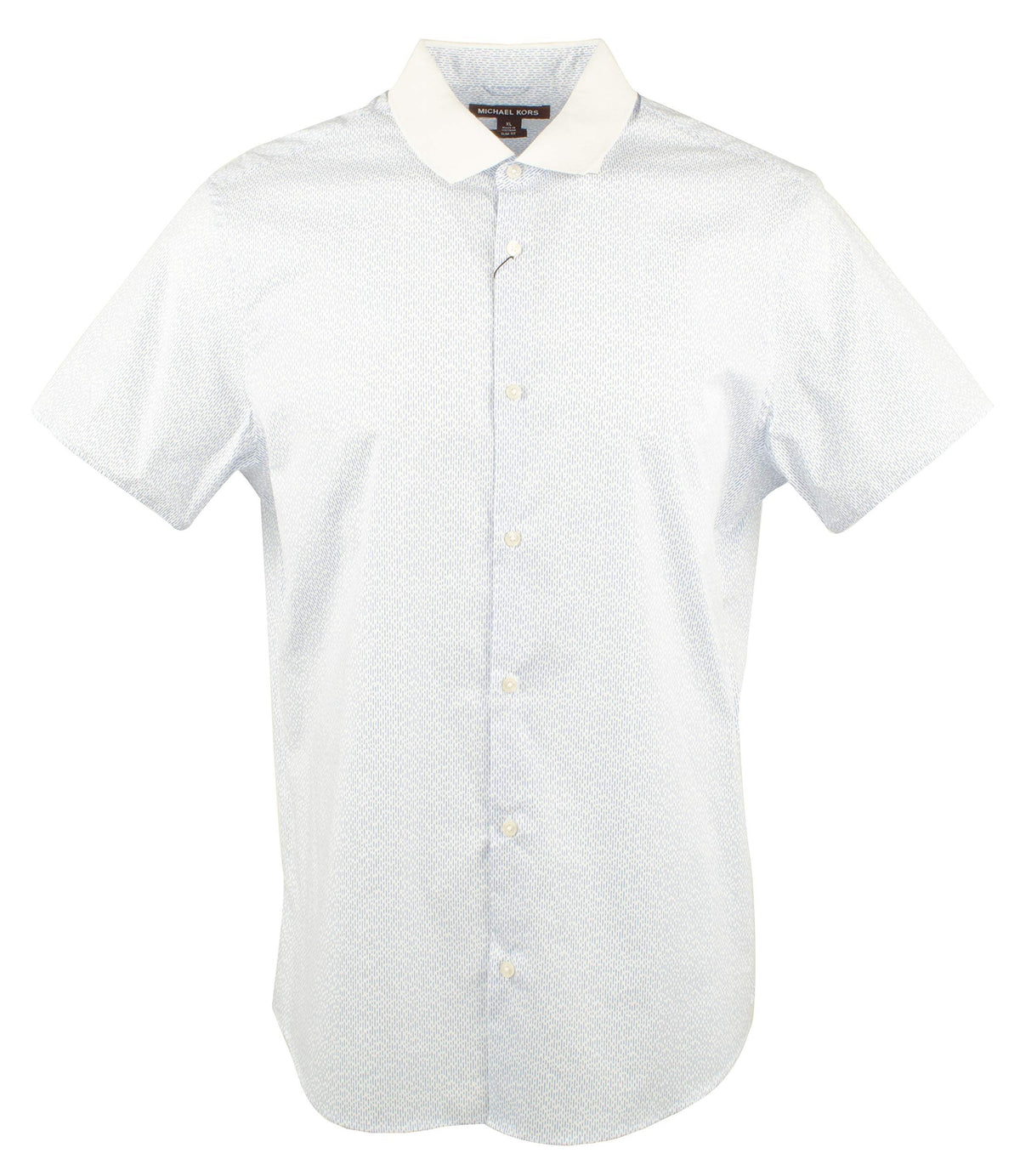 Men's Slim Fit Short Sleeve Woven Shirt B XXL