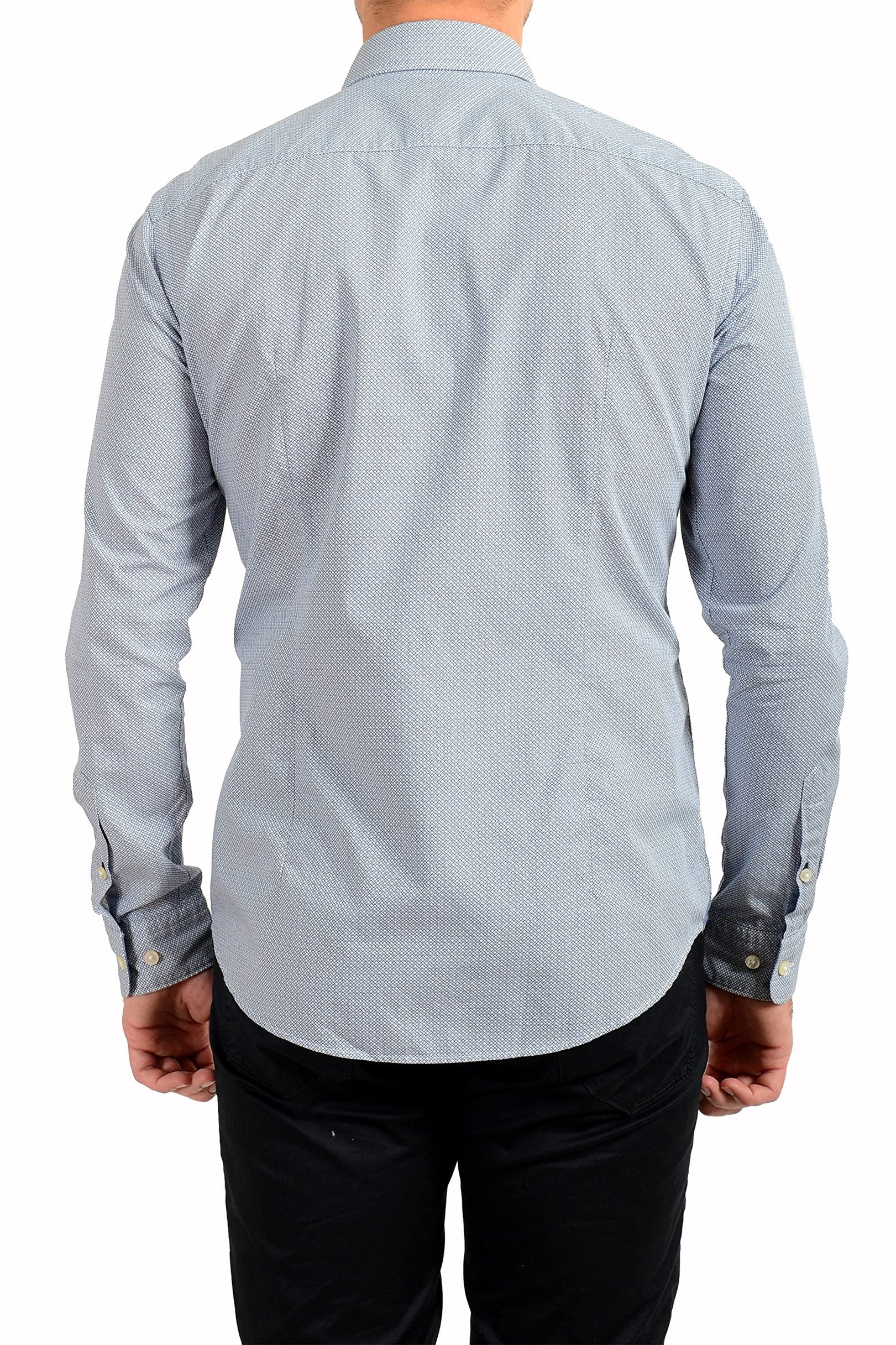 Hugo Boss Men's Ridley Slim Fit Long Sleeve Shirt 2XL Pastel Blue