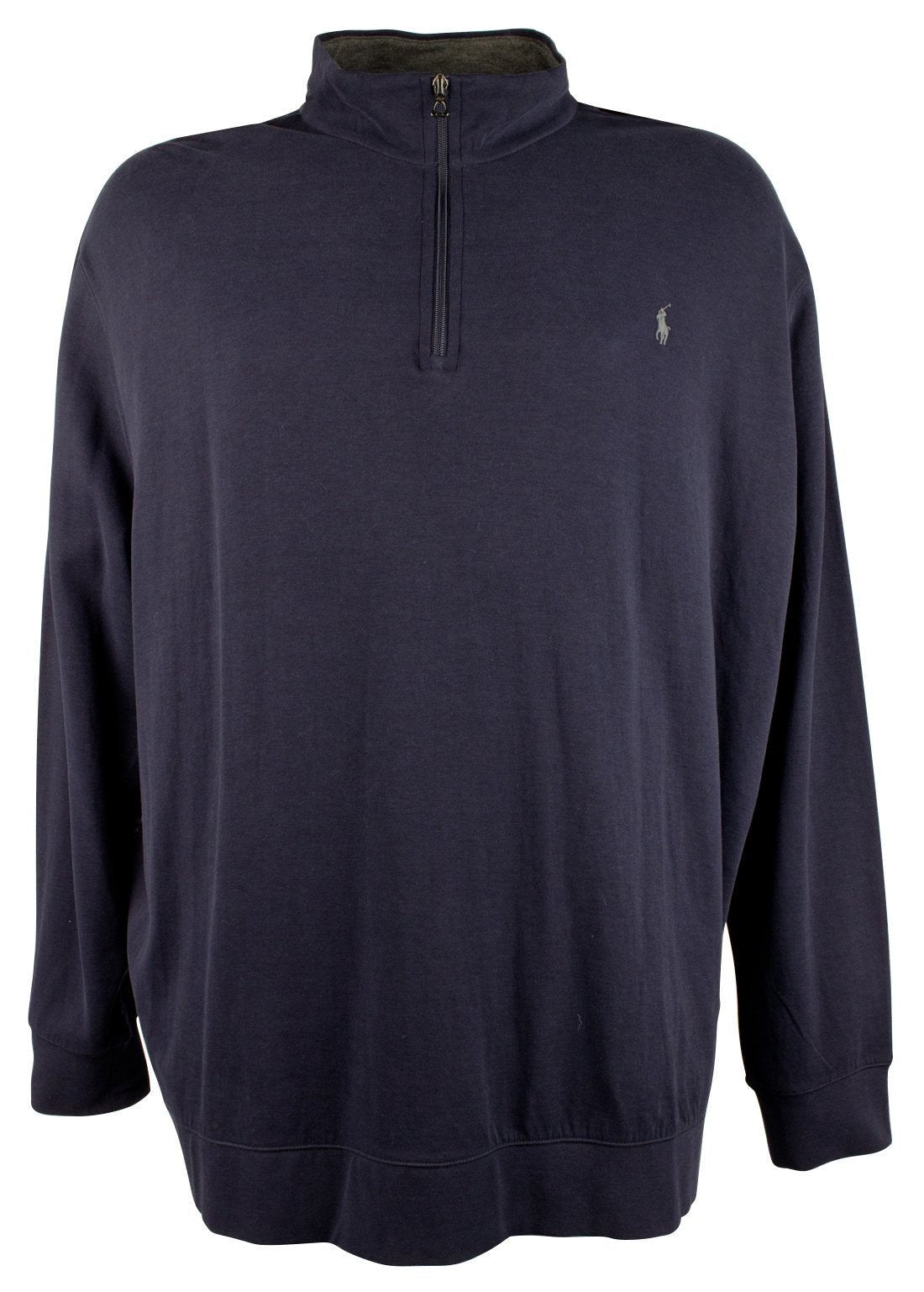 Polo Ralph Lauren Big & Tall Long Sleeve Lux Jersey Half Zip Sweaters Blue 4XB