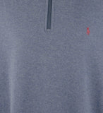 Men Long Sleeve Lux Jersey 1/2 Zip Derby Blue Heather 2XL'