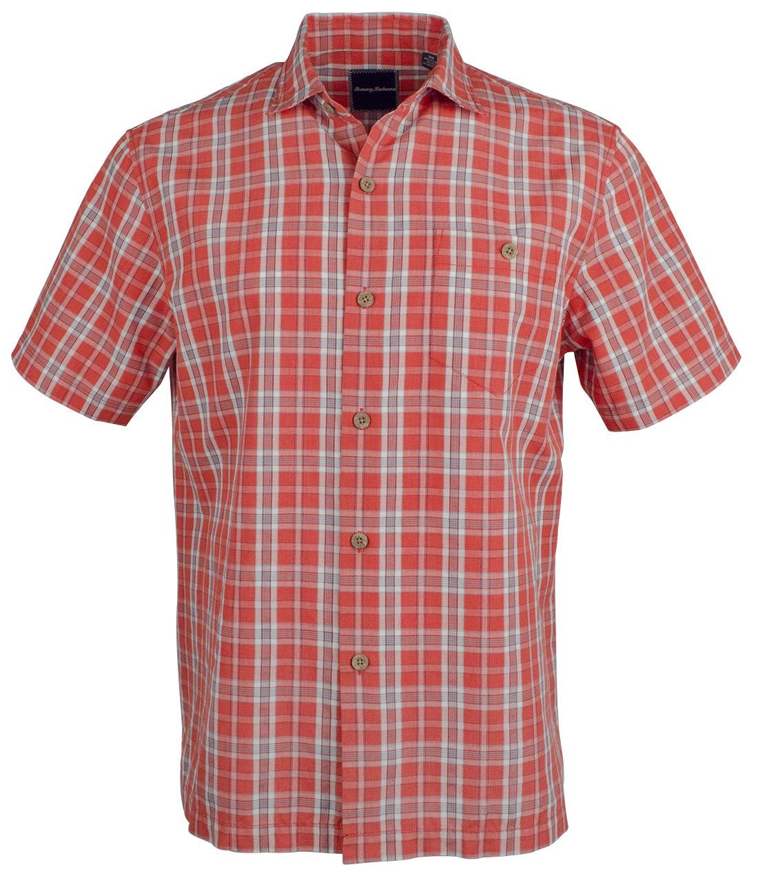 Tommy Bahama Men's Island Zone Check O Lada Silk Blend Camp Short Sleeve Shirt