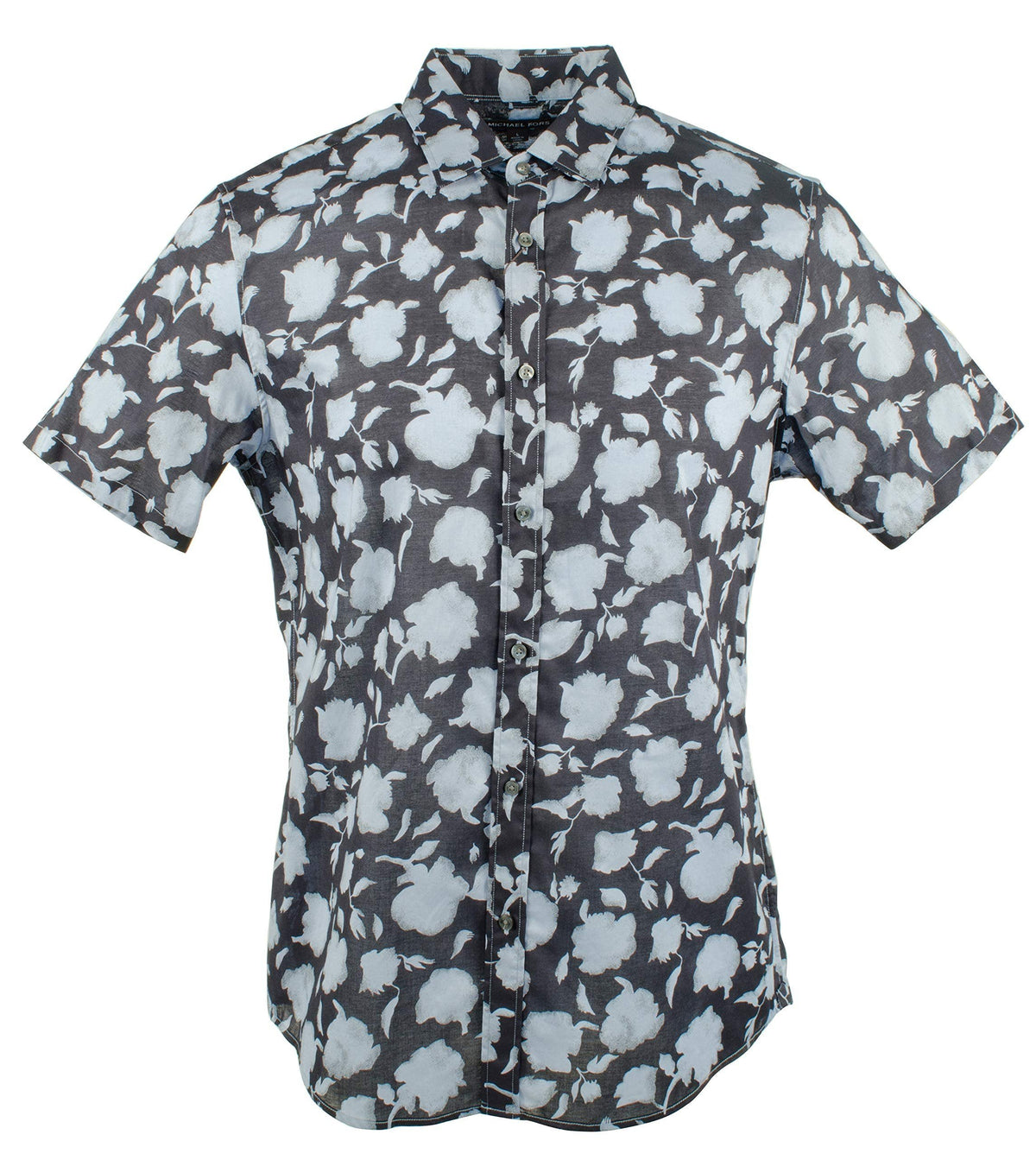 Michael Kors Men's Slim Fit Button Front Short Sleeve Shirt M S
