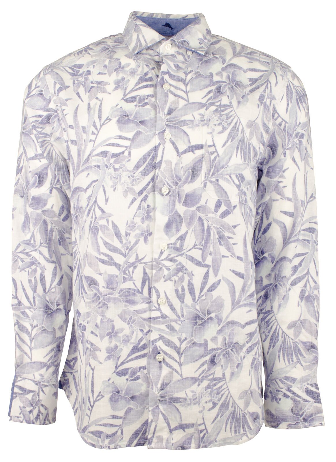 Tommy Bahama Men's Monarch Bay Plaid Linen Blea Long Sleeve Shirt
