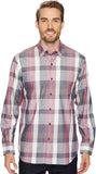 Tommy Bahama Men's Marabella Plaid Long Sleeve Shirt Fuchsia Red Medium
