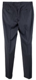 Hugo Boss Men's Leenon Virgin Wool Regular Fit Unhemmed Dress Pants 32 R Navy Blue