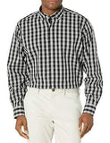 Bugatchi Men's Plaid Classic Fit Long Sleeves Shirt BLK Medium