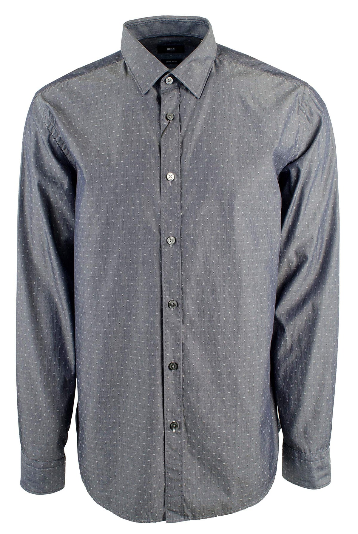 Men's Regular/Classic-Fit Cotton Printed Casual Shirt-DG-XXL Dark Grey