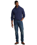 POLO RALPH LAUREN Men's Luxury Jersey Shawl-Collar Pullover, Big & Tall (Navy Heather, 3XB, 3X-Large Big)