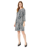 Tommy Bahama Women's Darcy Zesty Zebra Dress Storm Grey X-Small