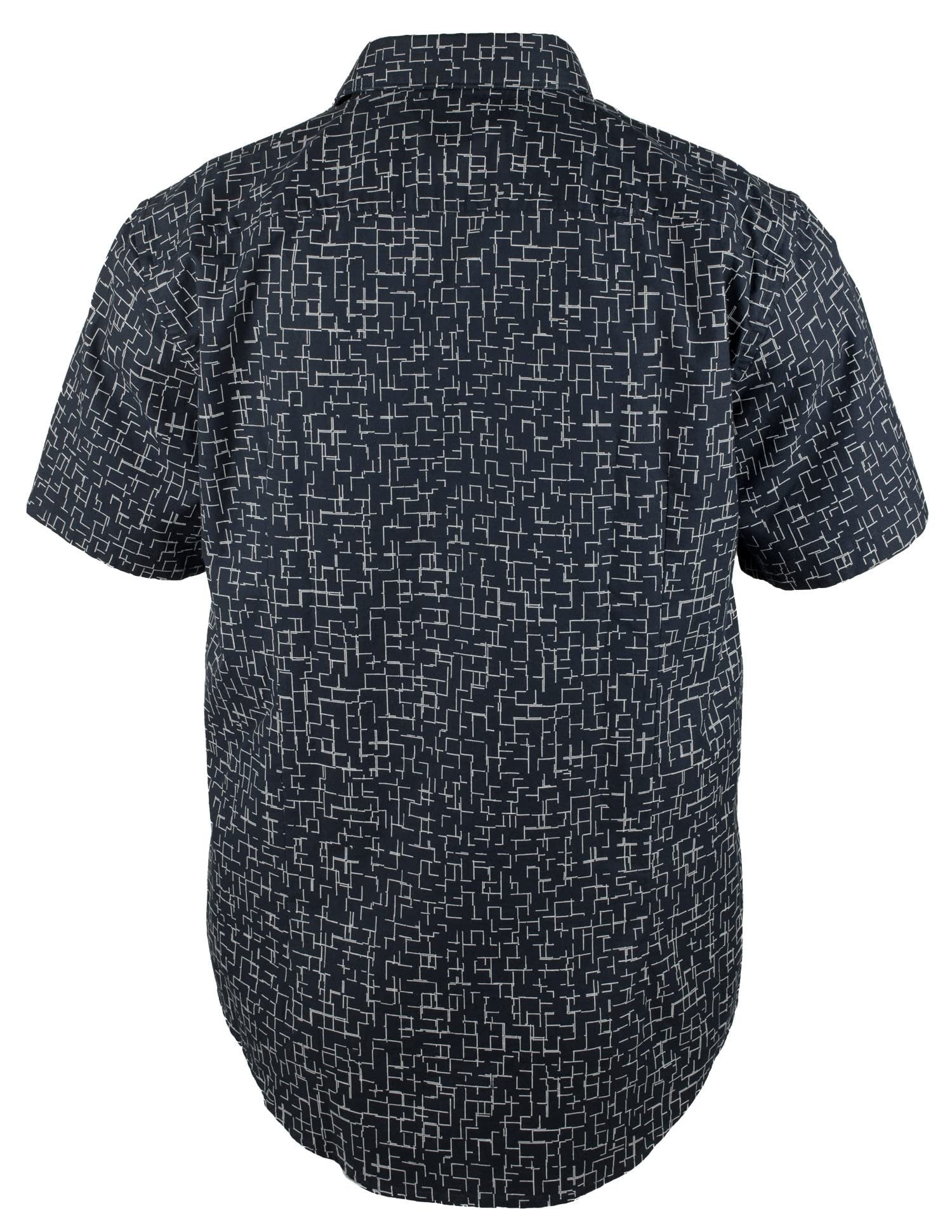 Hugo Boss Men's Ronn Slim Fit Short Sleeve Button Down Shirt 2XL Dark Blue
