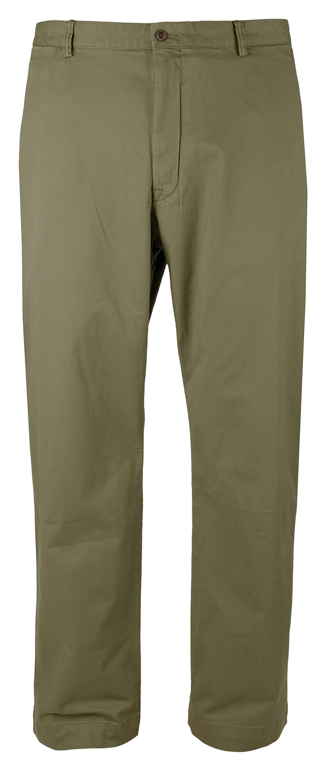 Men's Big and Tall Stretch Classic Fit Chino Pants-OG-40TX36L Olive Green