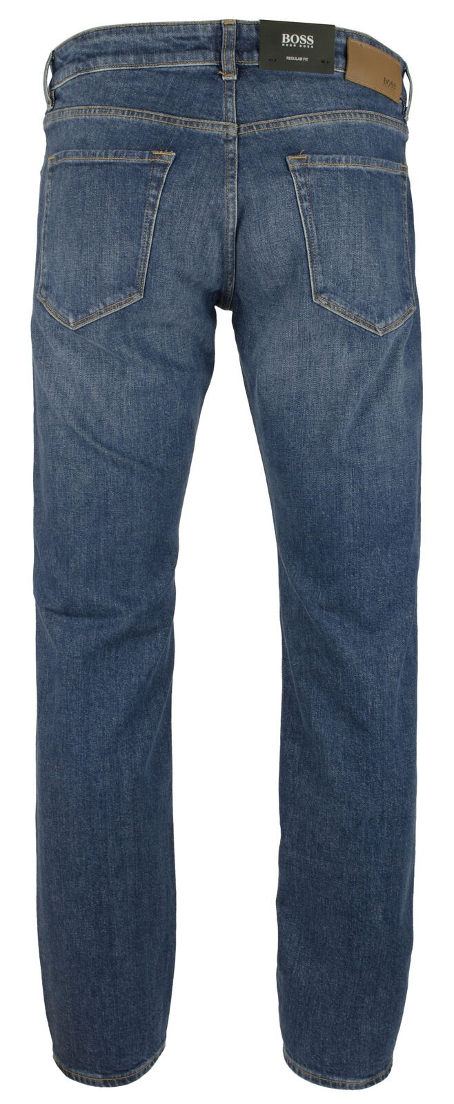 Hugo Boss Men's Maine Regular Fit Stretch Jeans-MB-30WX32L Medium Blue